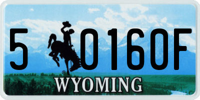 WY license plate 50160F