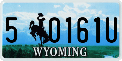 WY license plate 50161U