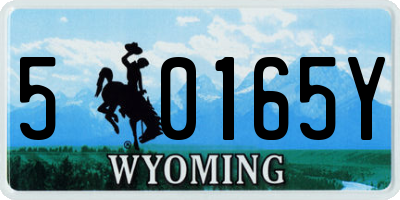 WY license plate 50165Y