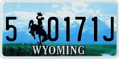 WY license plate 50171J