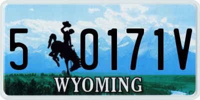 WY license plate 50171V