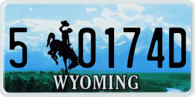 WY license plate 50174D