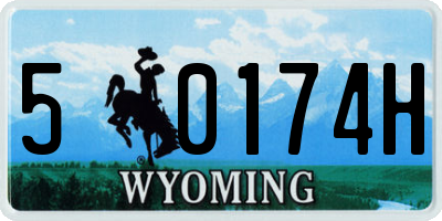 WY license plate 50174H