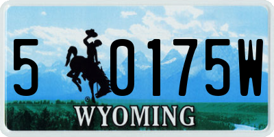 WY license plate 50175W