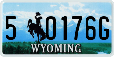 WY license plate 50176G