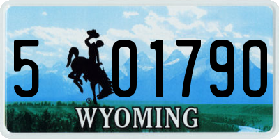 WY license plate 50179O