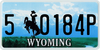 WY license plate 50184P