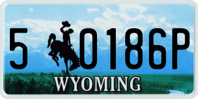 WY license plate 50186P