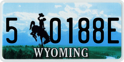 WY license plate 50188E