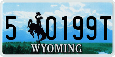 WY license plate 50199T
