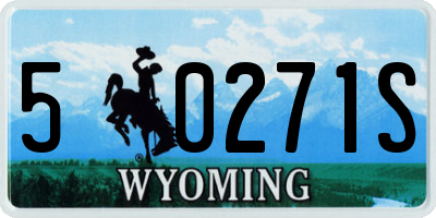 WY license plate 50271S