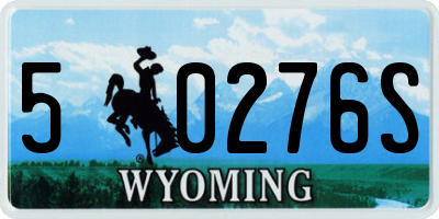 WY license plate 50276S