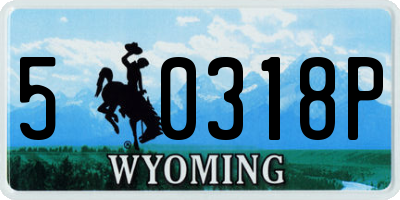 WY license plate 50318P