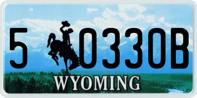 WY license plate 50330B