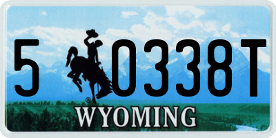 WY license plate 50338T