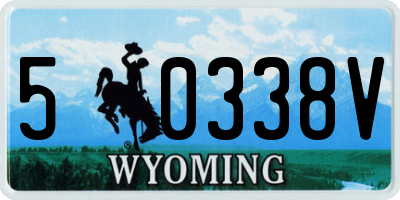 WY license plate 50338V