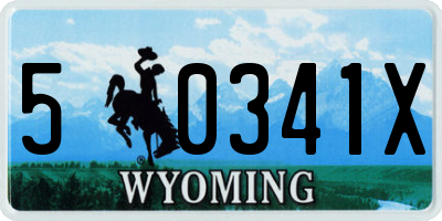 WY license plate 50341X