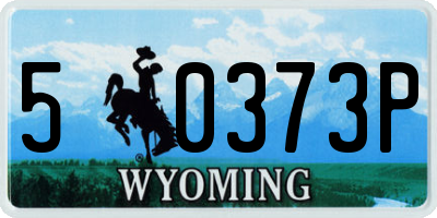 WY license plate 50373P