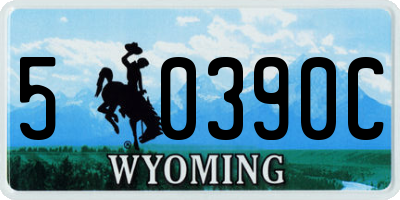 WY license plate 50390C