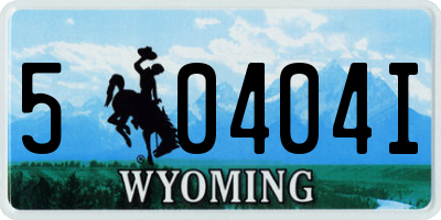 WY license plate 50404I