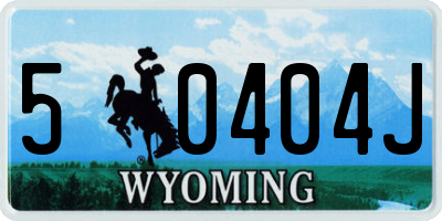 WY license plate 50404J