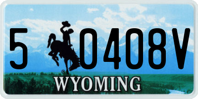 WY license plate 50408V