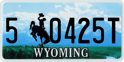 WY license plate 50425T
