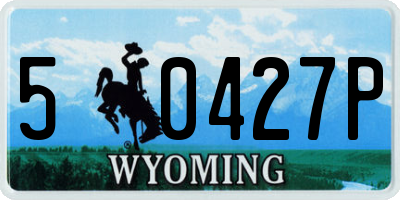 WY license plate 50427P