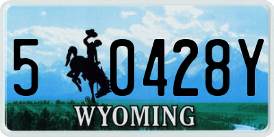 WY license plate 50428Y