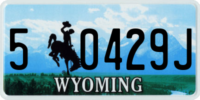 WY license plate 50429J