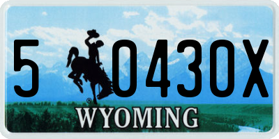 WY license plate 50430X