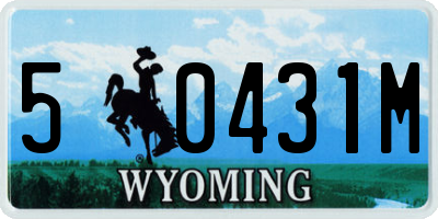 WY license plate 50431M