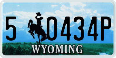 WY license plate 50434P