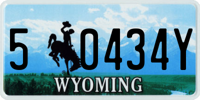 WY license plate 50434Y