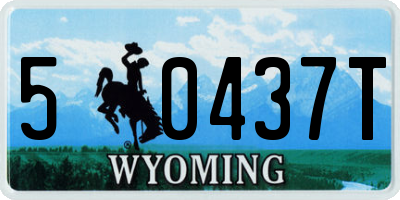 WY license plate 50437T