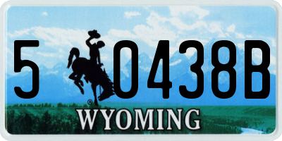 WY license plate 50438B
