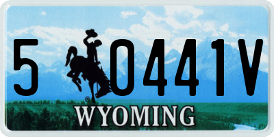 WY license plate 50441V