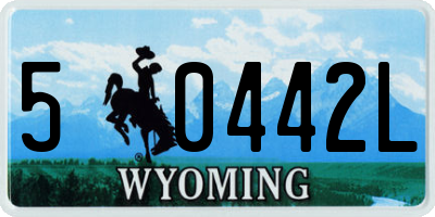WY license plate 50442L