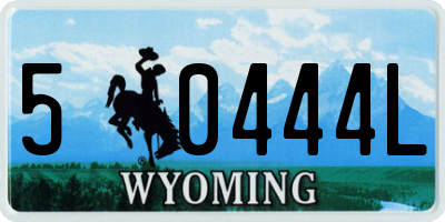 WY license plate 50444L