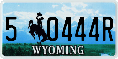 WY license plate 50444R