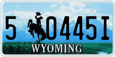 WY license plate 50445I