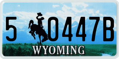 WY license plate 50447B