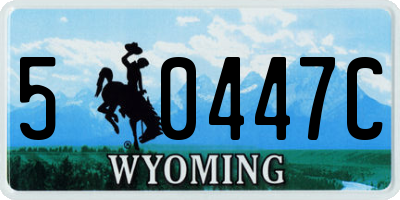 WY license plate 50447C
