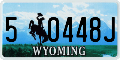 WY license plate 50448J