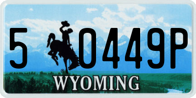 WY license plate 50449P