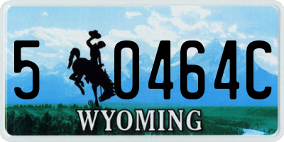 WY license plate 50464C