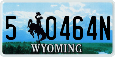 WY license plate 50464N