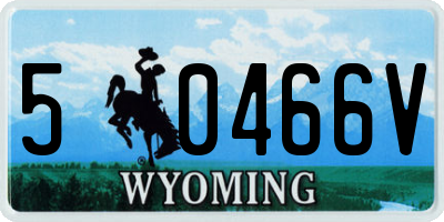 WY license plate 50466V