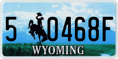 WY license plate 50468F
