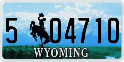WY license plate 50471O